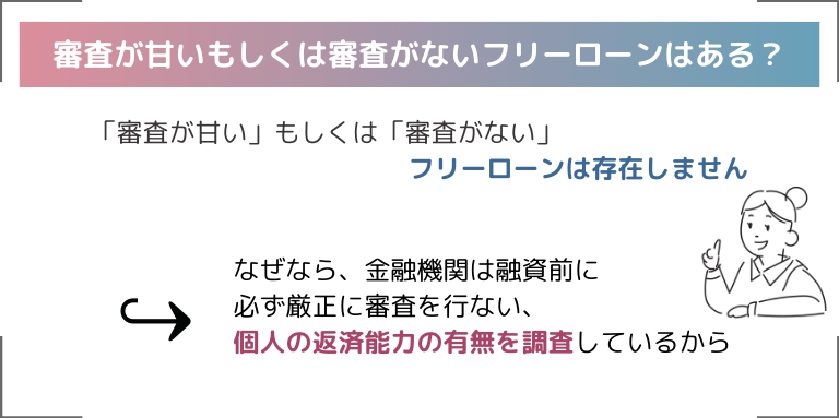 審査が甘いもしくは審査がないフリーローンはある？