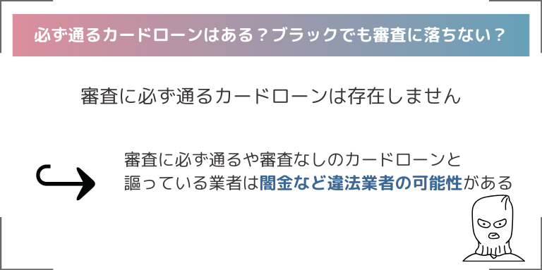 必ず通るカードローンはある？ブラックでも審査に落ちない？