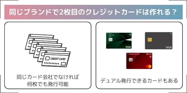 同じブランド（カード会社）で2枚目のクレジットカードは作れる？
