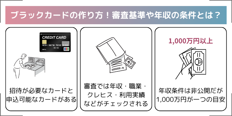 ブラックカードの作り方！審査基準や年収の条件とは？