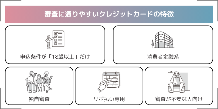 審査に通りやすいクレジットカードの特徴